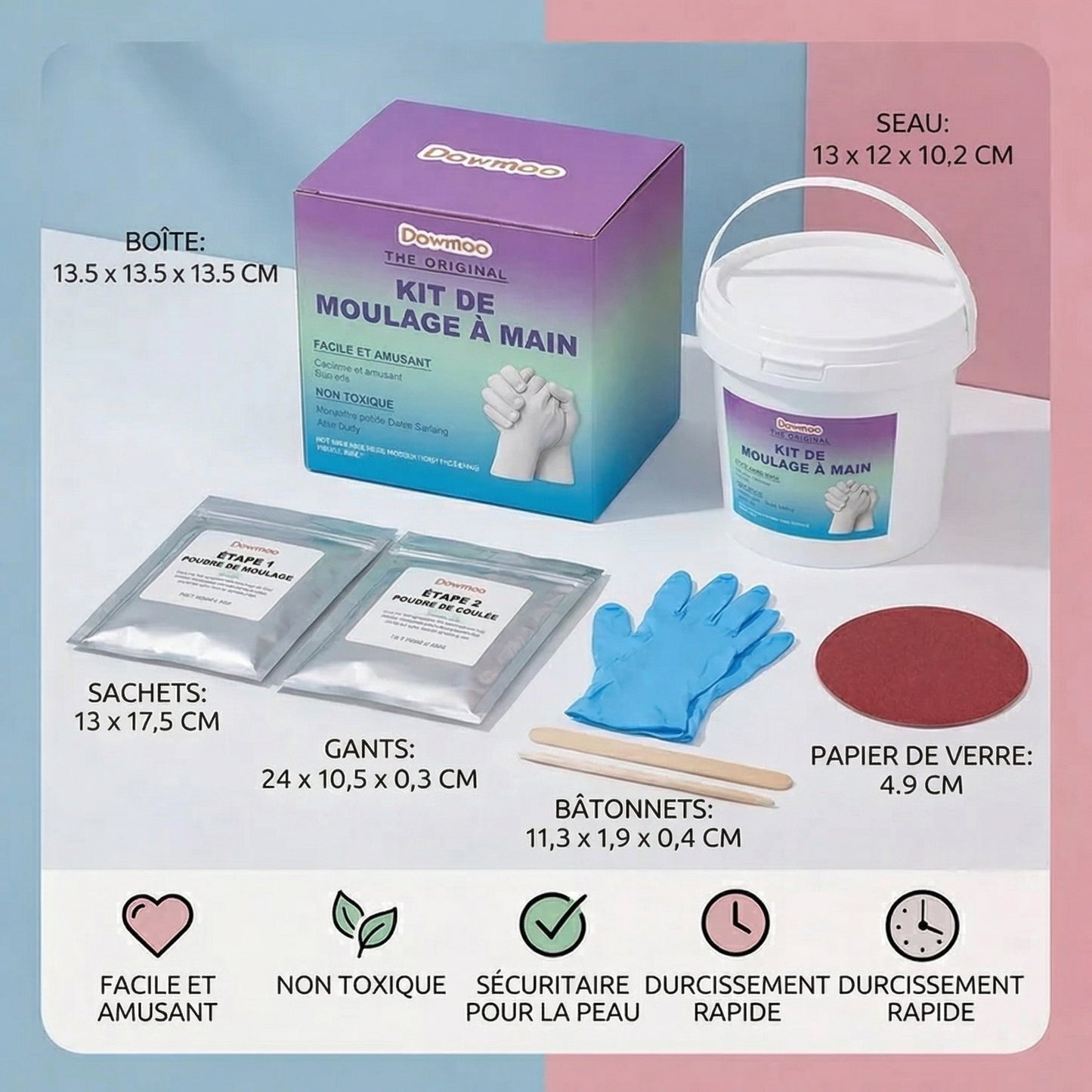 3D-Handabdruck-Set für Familien und Paare