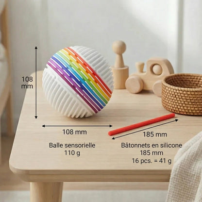 Montessori-Sensorikball – Silikonspielzeug zur Förderung von Farberkennung und motorischer Entwicklung