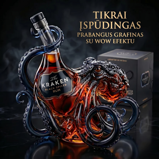 Aštuonkojo formos butelis „Kraken“ – Riboto leidimo kolekcinė versija