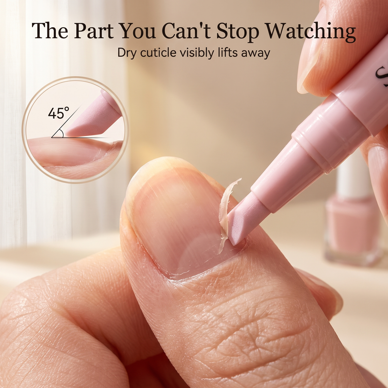 Cuticle Care Pen Set — Ceramic Pusher + Oil Pen